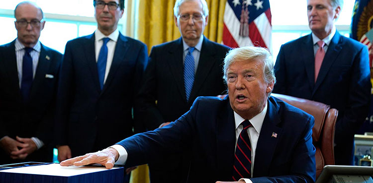 Coronavirus: President Trump signs historic $2.2 trillion stimulus package