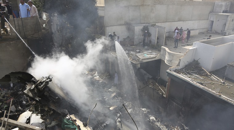 PIA plane crashes in Karachi