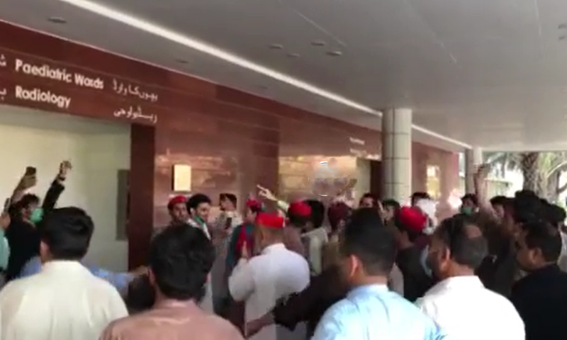 Protesters throng hospital for keeping COVID positive ANP leader