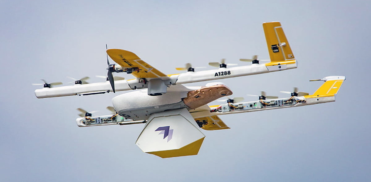 Google drones delivering books to the students