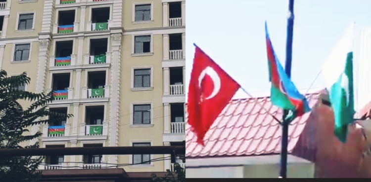 Pakistani flags Azerbaijan Nagorno-Karabakh