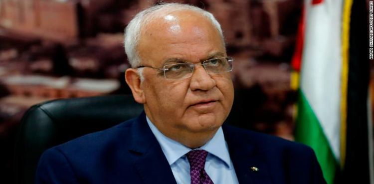 Palestinian leader Dr Saeb Erekat
