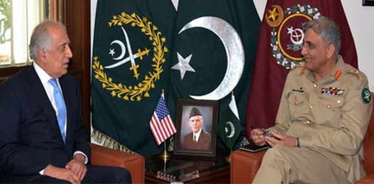 Zalmay Khalilzad calls upon COAS Bajwa to discuss Afghan peace process