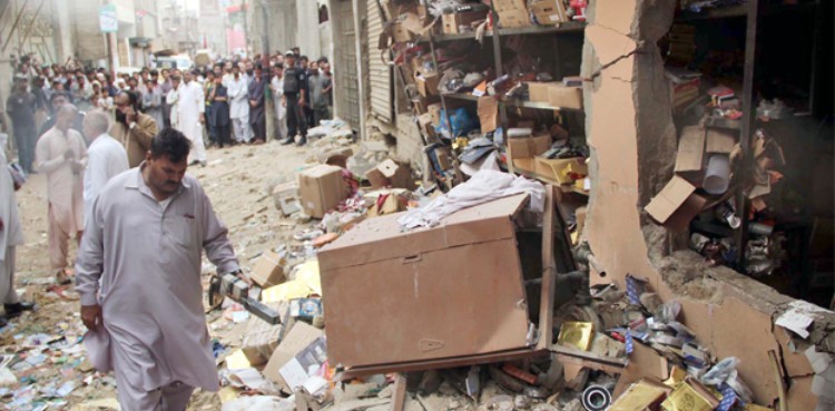 Cylinder blast kills two, injures three in Karachi