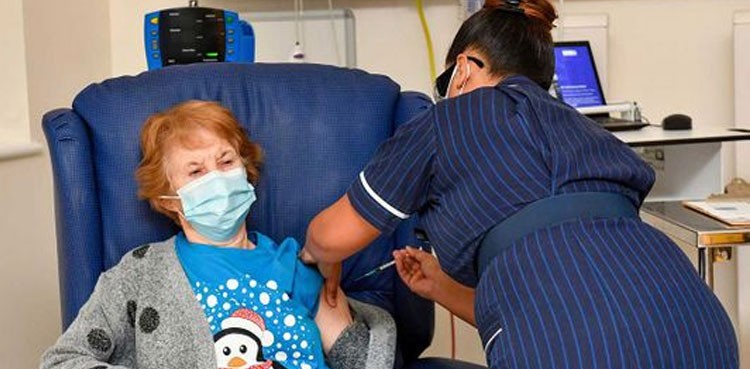 British grandma is first in world to get Pfizer vaccine outside trial