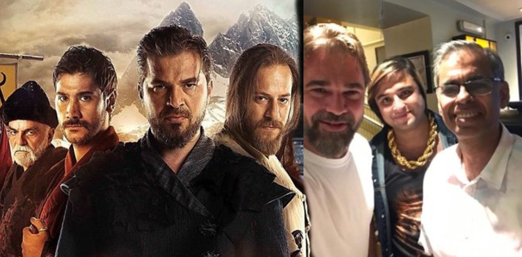 Engin Altan Duzyatan aka Ertugrul lands in Pakistan on short visit