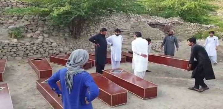 16 dead bodies recovered from mass grave in KP