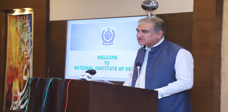 FM Qureshi lauds NIH’s role in Pakistan’s fight against COIVD-19