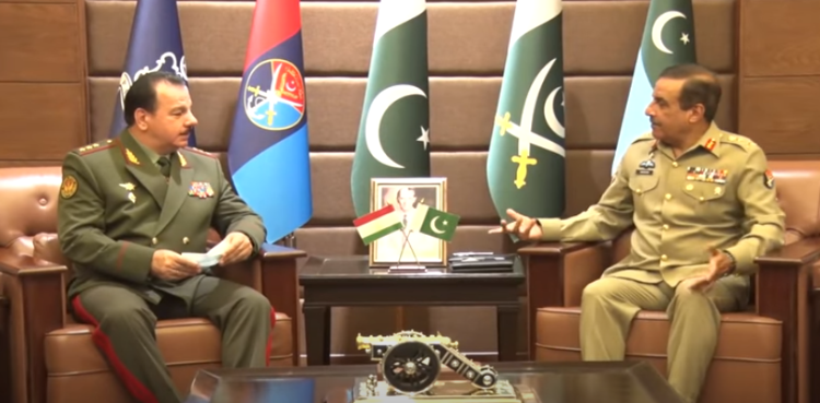CJCSC General Nadeem Raza, Tajik Defence Minister mull over bilateral military cooperation