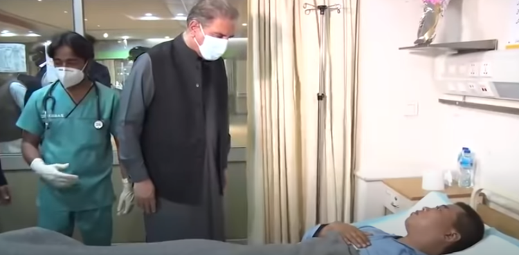 Dasu Bus Incident: FM Qureshi, Chinese Ambassador Nong Rong visit wounded at CMH Rawalpindi