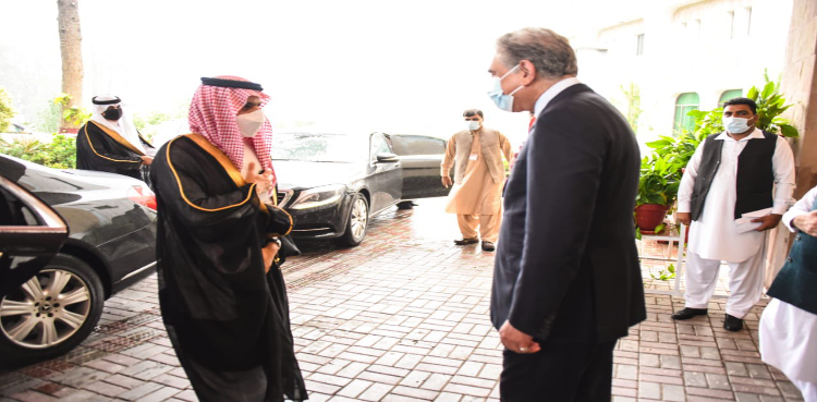 Saudi Foreign Minister lands in Islamabad on a day-long visit to Pakistan