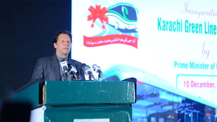 PM Imran inaugurates Green Line Bus service