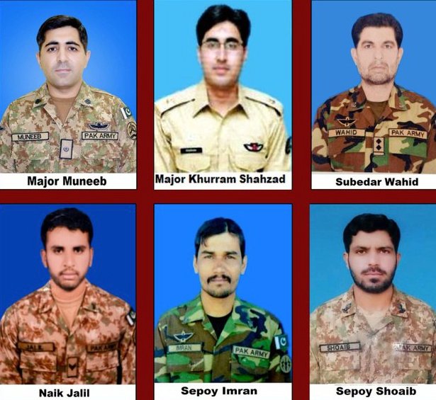 Six soldiers including two Majors martyred in a helicopter crash