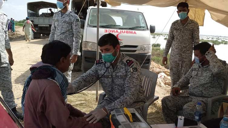 Pak Navy continues relief activities in flood-affected areas