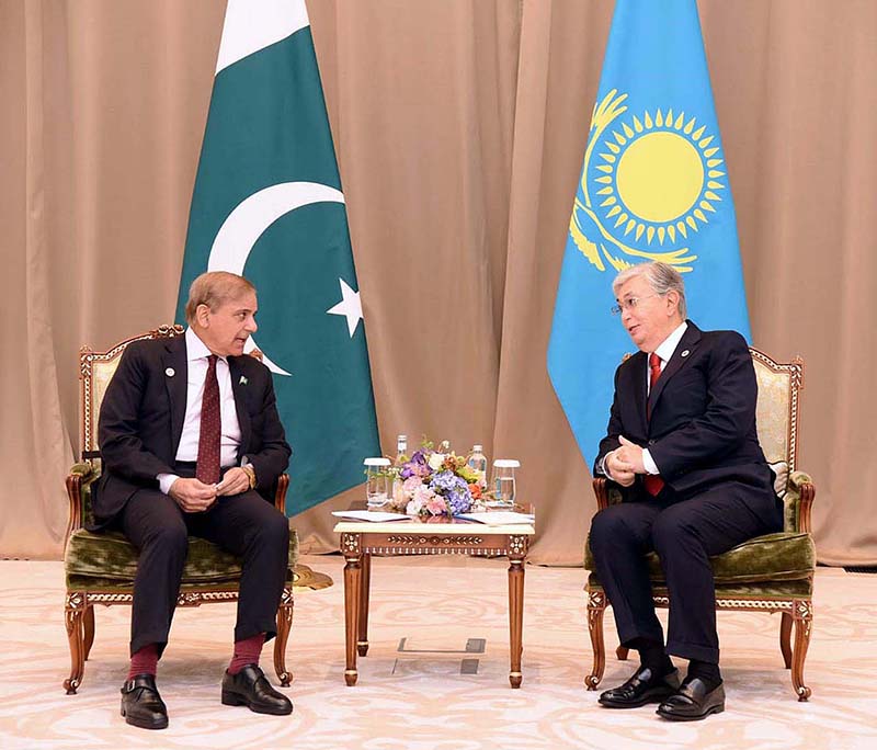 PM Shehbaz Sharif meets the President of Kazakhstan