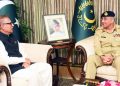 Outgoing Army Chief calls on President Alvi