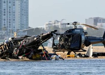 Two helicopters collided mid-air killing four in Australia