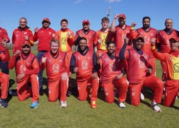 Spain creates history with chasing total in two balls