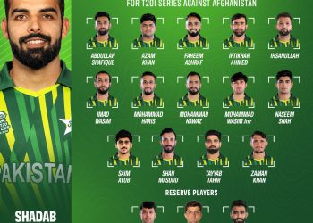 PCB announces squad for T20 series against Afghanistan
