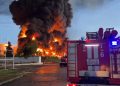 Huge fire erupts at Crimea fuel depot after drone attack, authorities claims