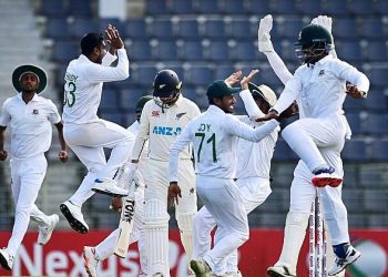 Bangladesh secures historic win in Sylhet test as New Zealand fail trial by spin