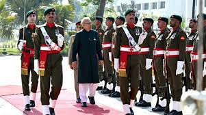 President Arif Alvi receives farewell guard of honour