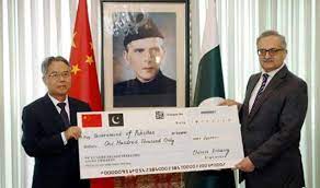 China hands over $100,000 cash assistance for rain-hit areas in Balochistan, KP